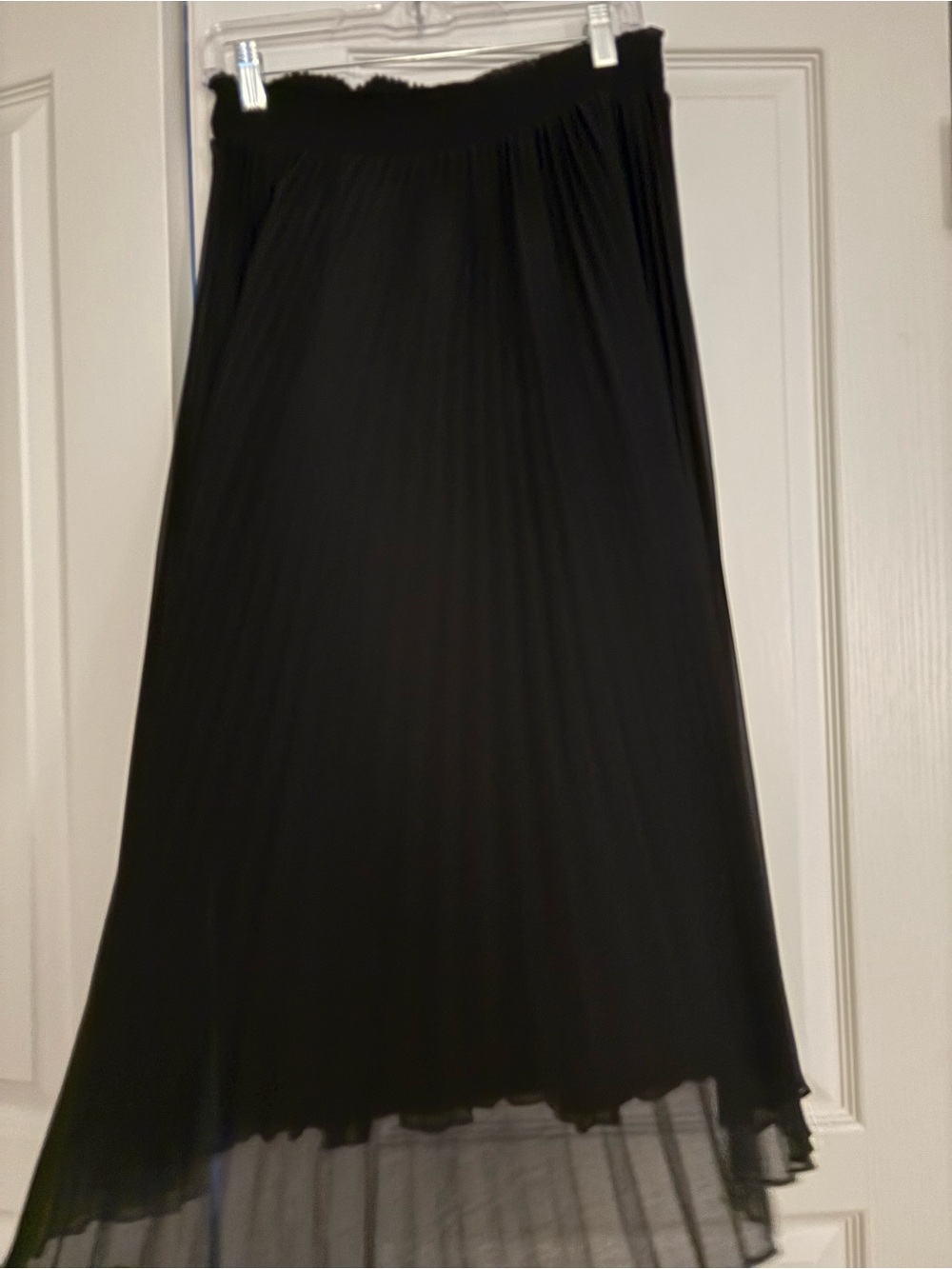 Like New WHBM Black Pleated Maxi Skirt - Women's